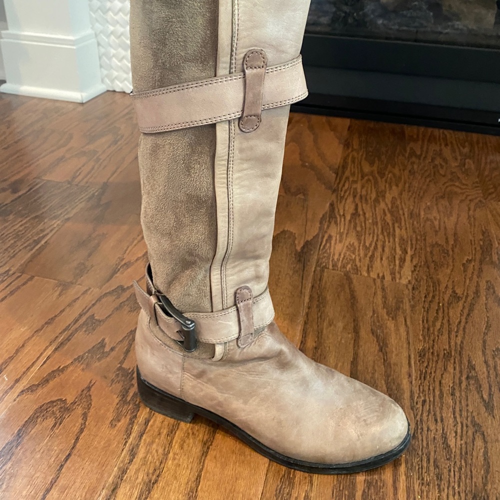 Cole Haan 7.5 Air Whitley Buckle Boot Greige